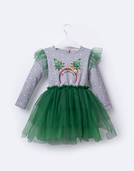 Wholesale Girls Dress 3-6Y Büşra Bebe 1016-23259 - 1