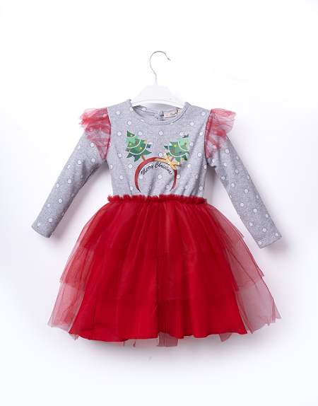 Wholesale Girls Dress 3-6Y Büşra Bebe 1016-23259 - 2