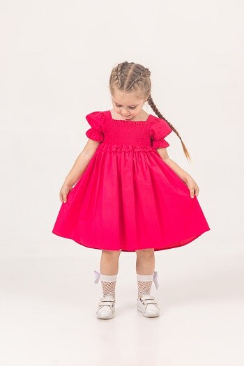 Wholesale Girls Dress 3-6Y Büşra Bebe 1016-24145 - 4