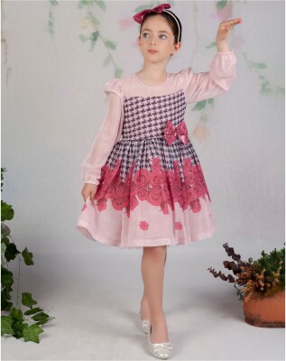 Wholesale Girls Dress 6-9Y Wizzy 2038-3345 Розовый 