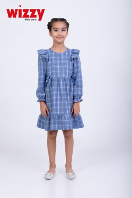 Wholesale Girls Dress 6-9Y Wizzy 2038-3545 Синий