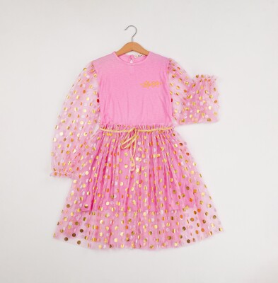 Wholesale Girls Dress 7-10Y Büşra Bebe 1016-24111 - Büşra Bebe