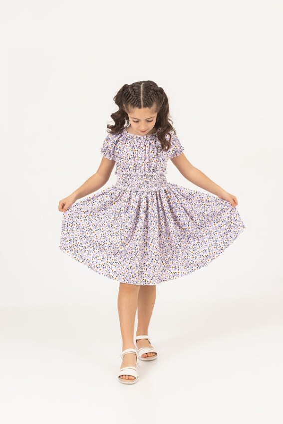 Wholesale Girls Dress 7-10Y Büşra Bebe 1016-24157 - 1