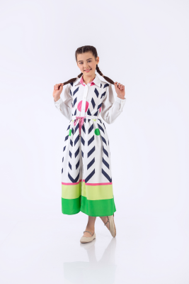 Wholesale Girls Dress 8-11Y Pafim 2041-Y23-3240 Зелёный 