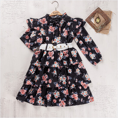 Wholesale Girls Dress 9-12Y Elayza 2023-2310 Лососевый цвет