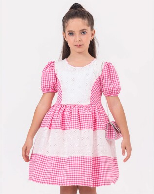 Wholesale Girls Dress And Bag Set 2-5Y Wizzy 2038-3470 Пурпурный 
