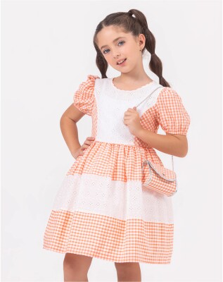 Wholesale Girls Dress And Bag Set 6-9Y Wizzy 2038-3490 Оранжевый 