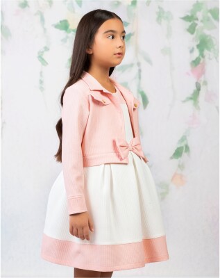 Wholesale Girls Dress And Jacket Set 2-5Y Wizzy 2038-3465 Розовый 