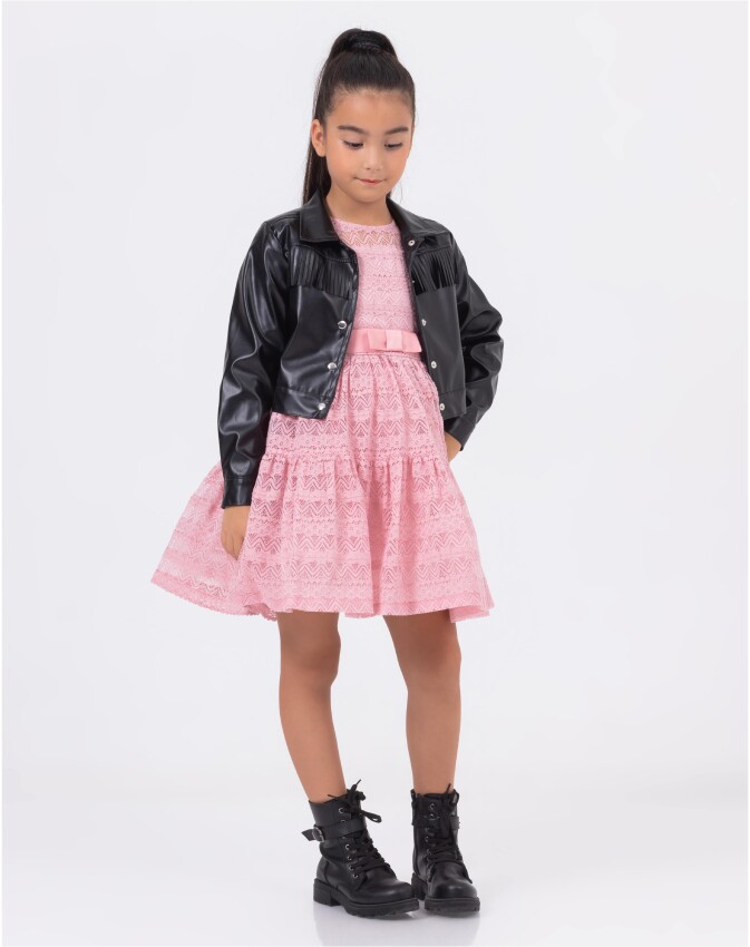 Wholesale Girls Dress And Jacket Set 2-5Y Wizzy 2038-3469 - 1