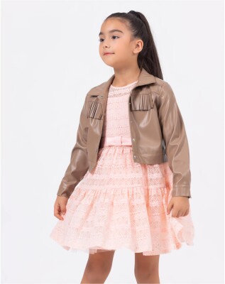 Wholesale Girls Dress And Jacket Set 6-9Y Wizzy 2038-3489 - 4