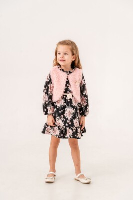 Wholesale Girls Dress with Vest 2-5Y Eray Kids 1044-6344 Лососевый цвет