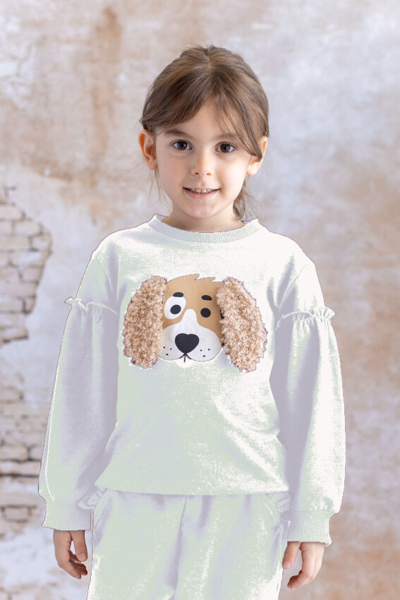 Wholesale Girl's Ear Detailed Sweatshirt 5-8Y Mininio 2062-252M4KPK61_SKASAR - 1