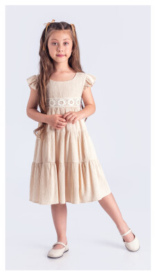 Wholesale Girls Embroidered Dress 2-5Y Tivido 1042-2638 - Tivido