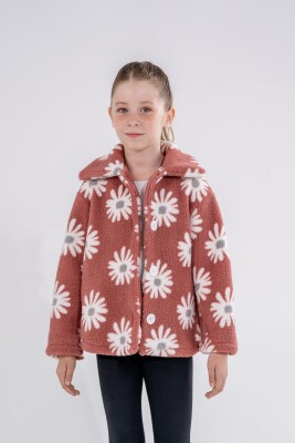 Wholesale Girls Fleece Jacket 5-8Y Eray Kids 1044-6290 Черепичный цвет
