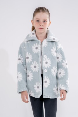 Wholesale Girls Fleece Jacket 5-8Y Eray Kids 1044-6290 Мятно-зеленый