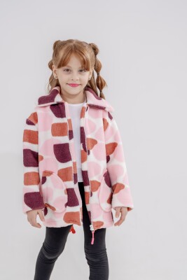 Wholesale Girls Fleece Jacket 6-9Y Eray Kids 1044-6296 Темно-фиолетовый