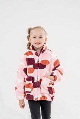 Wholesale Girls Fleece Jacket 6-9Y Eray Kids 1044-6299 Темно-фиолетовый
