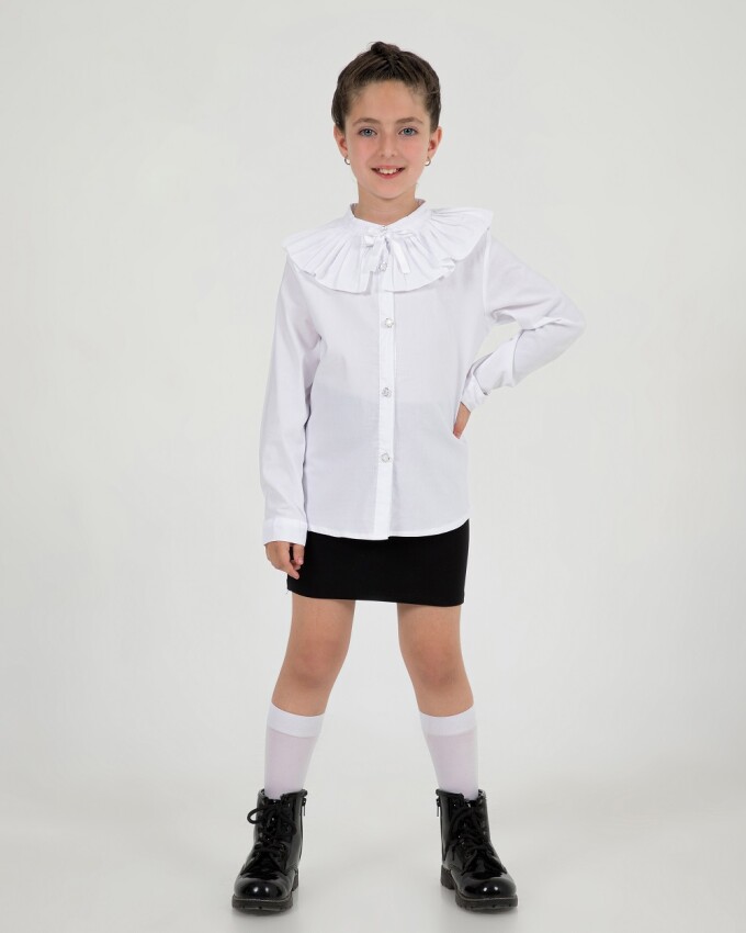 Wholesale Girls Fromal Shirt 11-14Y Büşra Bebe 1016-24218 - 1