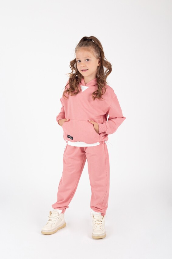 Wholesale Girl's Hooded Tracksuit Set 4-8Y Pafim 2041-K24-8019 - 1