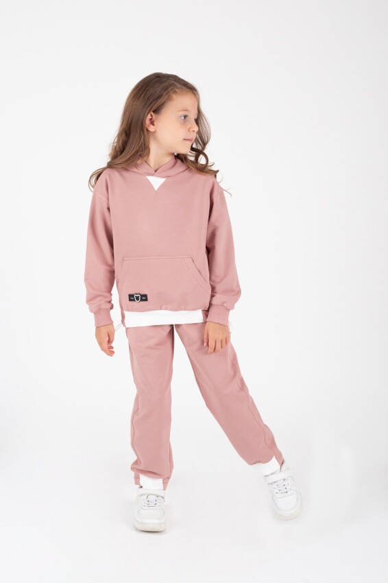 Wholesale Girl's Hooded Tracksuit Set 4-8Y Pafim 2041-K24-8019 - 3