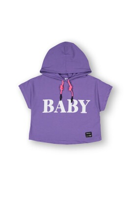 Wholesale Girls Hoodie T-shirt 10-13Y Tuffy 1099-9161 Фиолетовый