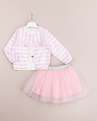 Wholesale Girls Jacket and Skirt Set 1-4Y BabyRose 1002-4533 Розовый 
