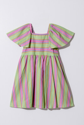 Wholesale Girls Linen Dress 6-9Y Tuffy 1099-1307 Розовый 