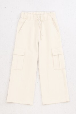 Wholesale Girls Linen Pants 4-8Y DMB Boys&Girls 1081-0206 Экрю