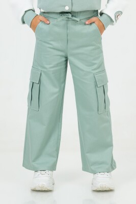 Wholesale Girls Linen Pants 4-8Y DMB Boys&Girls 1081-0206 Мятно-зеленый