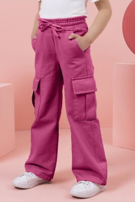Wholesale Girls Linen Pants 4-8Y DMB Boys&Girls 1081-0206 Пурпурный 