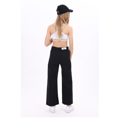 Wholesale Girls Linen Pants 7-14Y Flori 1067-22528 Чёрный 