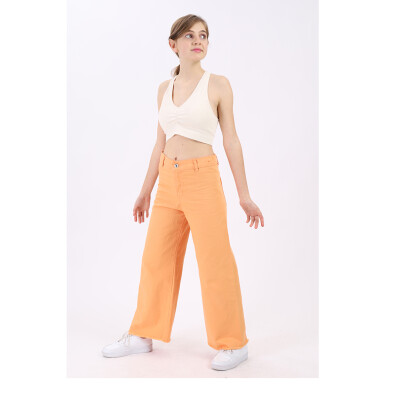 Wholesale Girls Linen Pants 7-14Y Flori 1067-22528 - 7