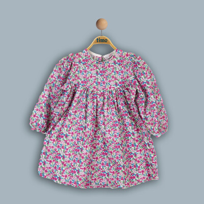 Wholesale Girls Long Sleeve Dress 2-5Y Timo 1018-TK4DÜ082241842 - Timo