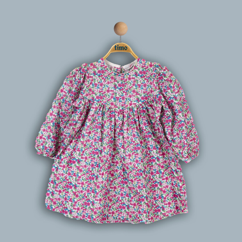 Wholesale Girls Long Sleeve Dress 2-5Y Timo 1018-TK4DÜ082241842 - 1