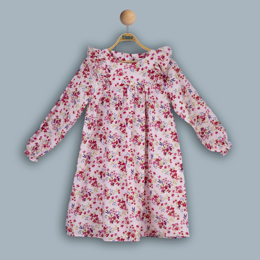 Wholesale Girls Long Sleeve Dress 6-9Y Timo 1018-TK4DÜ042241633 - 1