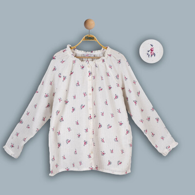 Wholesale Girls Muslin Shirt 10-13Y Timo 1018-TK4DÜ202242294 Розовый 
