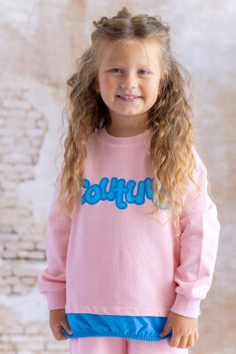 Wholesale Girl's Parachute Fabric Garnished Printed Sweatshirt 1-12Y Zeyland 1070-252Z4KCR61 - Zeyland