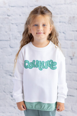 Wholesale Girl's Parachute Fabric Garnished Printed Sweatshirt 1-12Y Zeyland 1070-252Z4KCR61-A - Zeyland