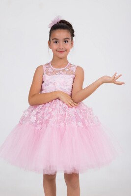 Wholesale Girls Partywear Dress 2-5Y Wizzy 2038-3534 Розовый 