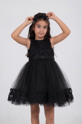 Wholesale Girls Partywear Dress 6-9Y Wizzy 2038-3537 Чёрный 