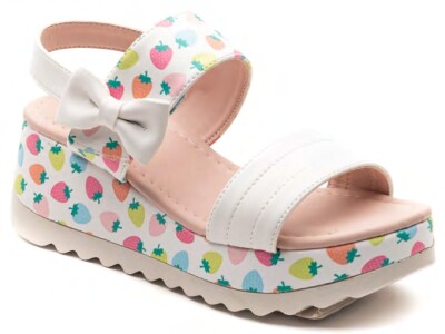 Wholesale Girls Patterned Sandals 26-30EU Minican 1060-X-P-P09 Белый 