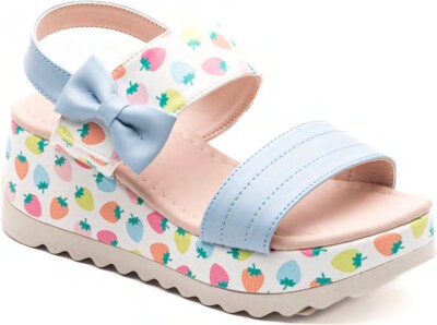 Wholesale Girls Patterned Sandals 26-30EU Minican 1060-X-P-P09 Синий