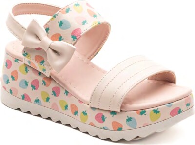 Wholesale Girls Patterned Sandals 26-30EU Minican 1060-X-P-P09 Пудра