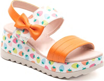Wholesale Girls Patterned Sandals 31-35EU Minican 1060-X-F-P09 Оранжевый 