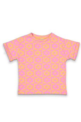 Wholesale Girls Patterned T-shirt 2-5Y Tuffy 1099-1981 - Tuffy (1)