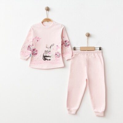 Wholesale Girls Patterned Tracksuit Set 2-4Y Hoppidik 2017-2371 - Hoppidik (1)