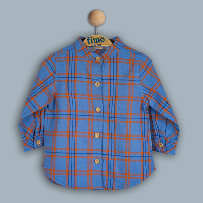 Wholesale Girls Plaid Patterned Shirt 2-5Y Timo 1018-TK4DÜ012242372 - Timo