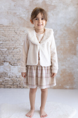 Wholesale Girl's Plush Vest 5-8Y Mininio 2062-252M4KPK23 - Mininio