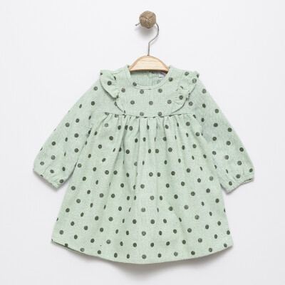 Wholesale Girl's Polka Dot Dress 6-24M Timo 1018-T5KDÜ044252211 - 3