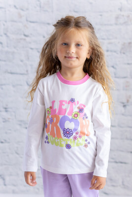 Wholesale Girl's Printed Long Sleeve T-Shirt 1-12Y Zeyland 1070-252Z4TSH52 - Zeyland